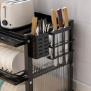 Escorredor de Pratos Inteligente de 3 Níveis em, Aço Inox + BRINDE Kit Utensílios de Cozinha