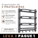 [Leve 2 Pague 1] Organizador para Banheiro em Aço Inox de 3 Prateleiras Retráteis